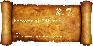 Moravszky Tünde névjegykártya